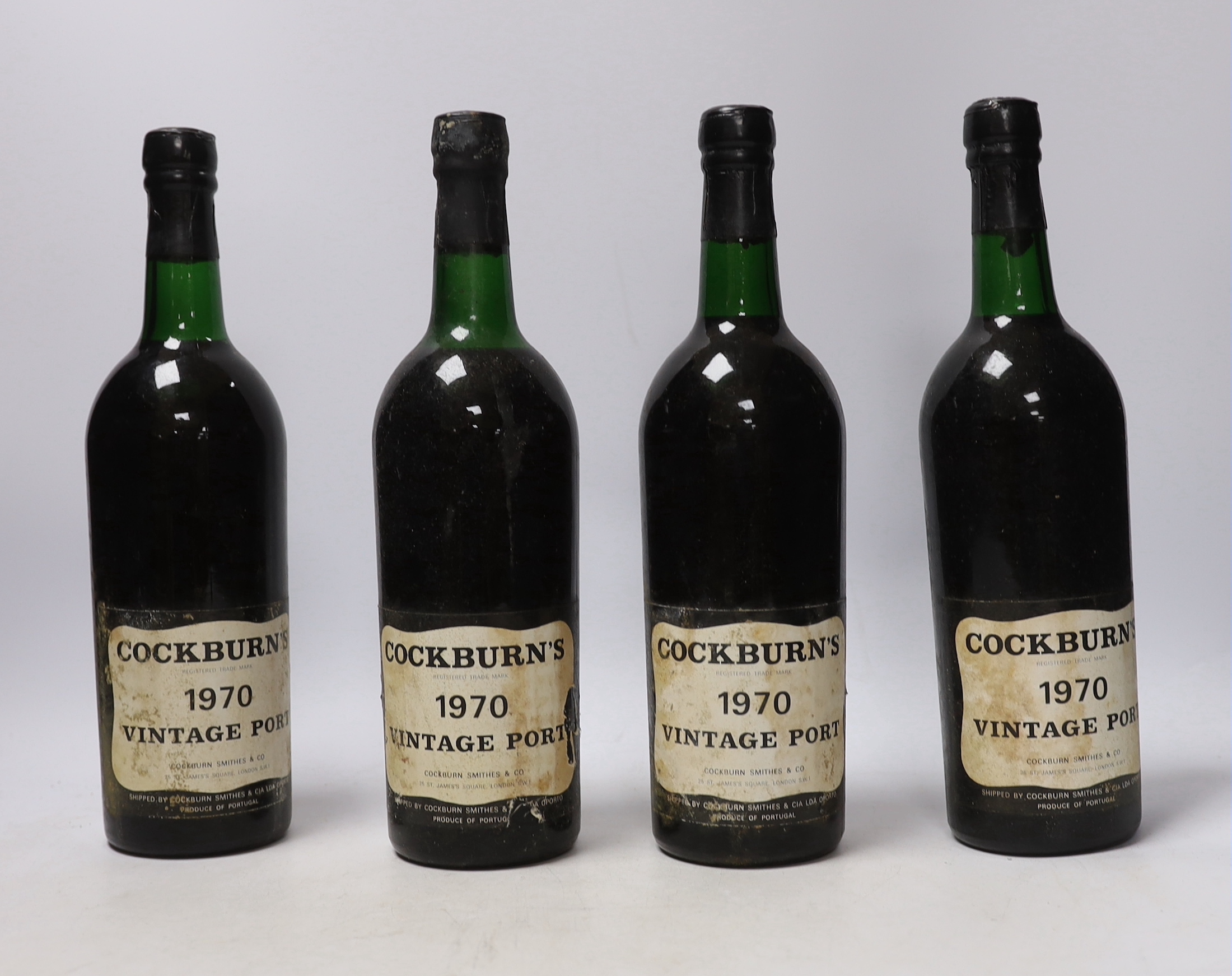 Twelve bottles of Cockburns vintage port, 1970